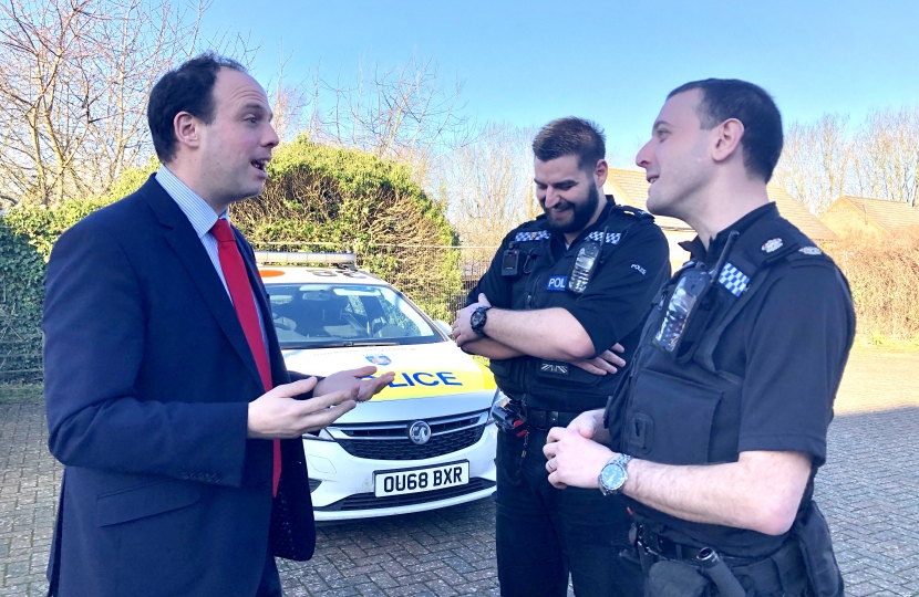 Greg chatting to local Police in Aylesbury Vale.