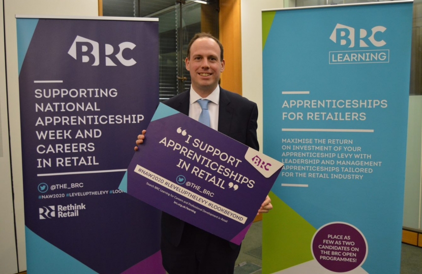 Greg attending the British Retail Consortium’s (BRC) drop-in event at Parliament