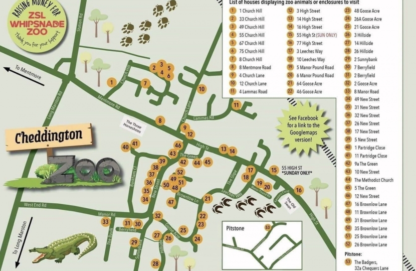 "Cheddington Zoo" map
