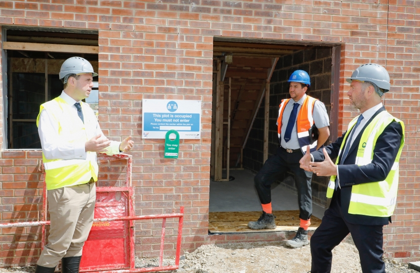 Greg seeing Covid-secure measures on site with David Wilson Barratt Homes at Kingsbrook