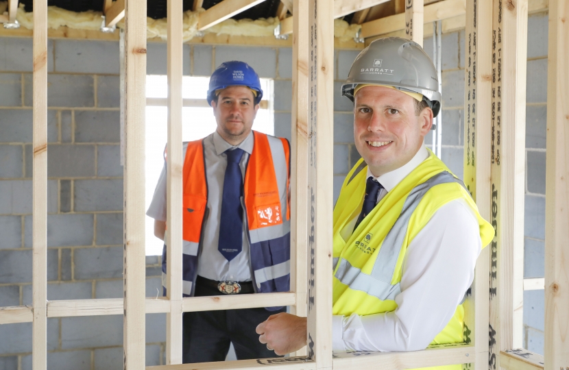 Greg seeing Covid-secure measures on site with David Wilson Barratt Homes at Kingsbrook