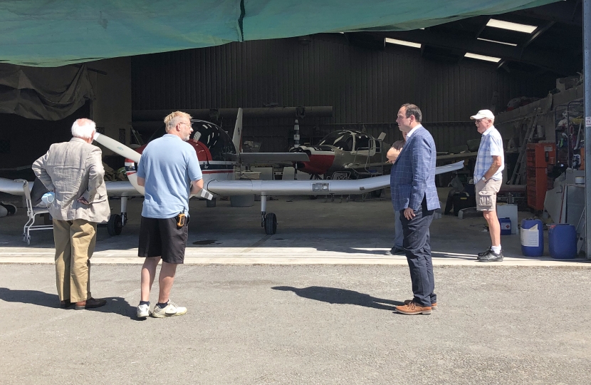 Greg visiting Mick Allen & Son Aircraft Resprays
