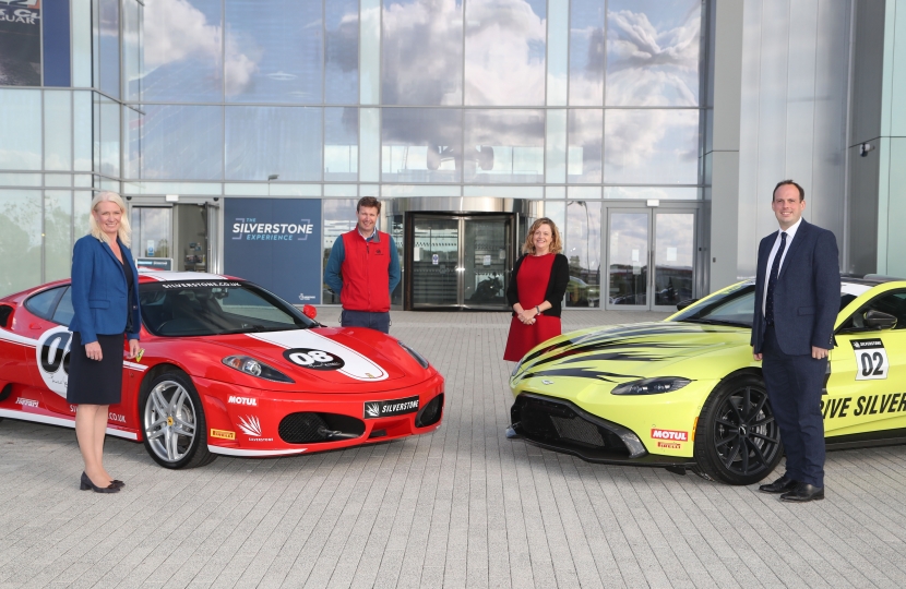 Conservative Party Co-Chairman Amanda Milling and Greg visit The Silverstone Experience