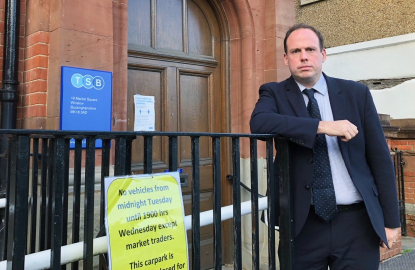 Greg outside TSB branch threatened with planned closure next year