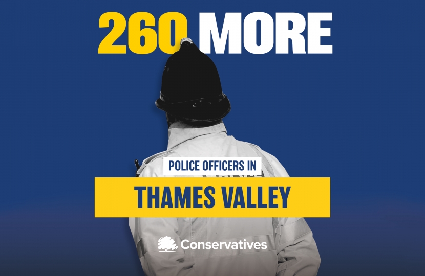 Greg welcomes more police officers for Thames Valley, which covers Buckingham constituency