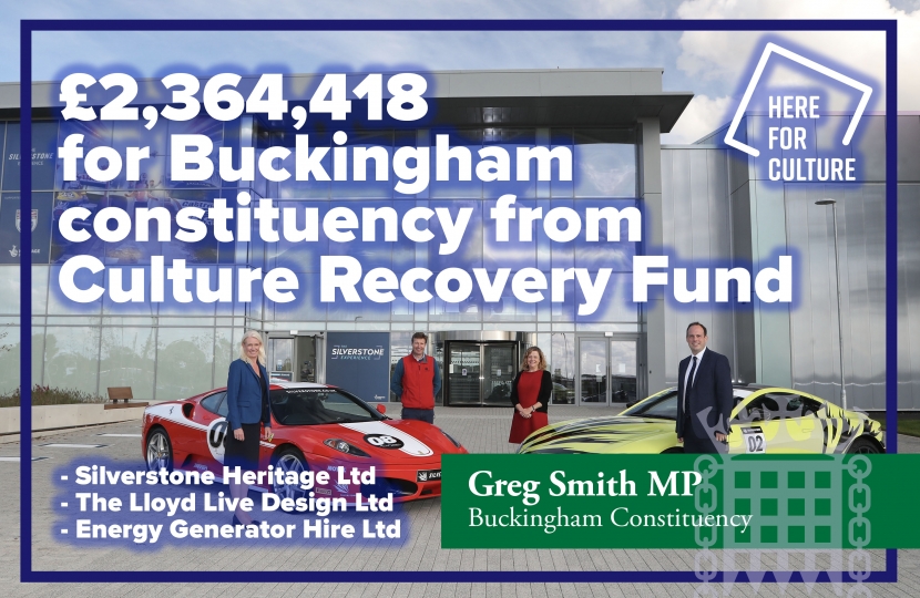 £2,364,418 funding boost to support cultural and heritage sites in Buckingham constituency