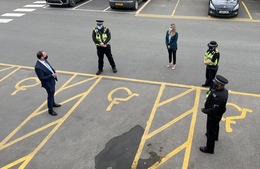 Greg chats to British Transport Police Officers in Princes Risborough
