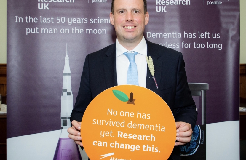 World Alzheimer’s Month: Greg Smith MP joins Alzheimer’s Research UK to support dementia research