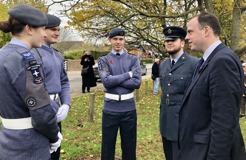 Greg unveils new memorial remembering RAF Stoke Hammond