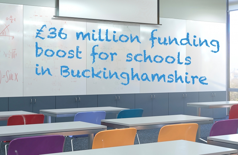 £36 million funding boost for schools in Buckinghamshire 