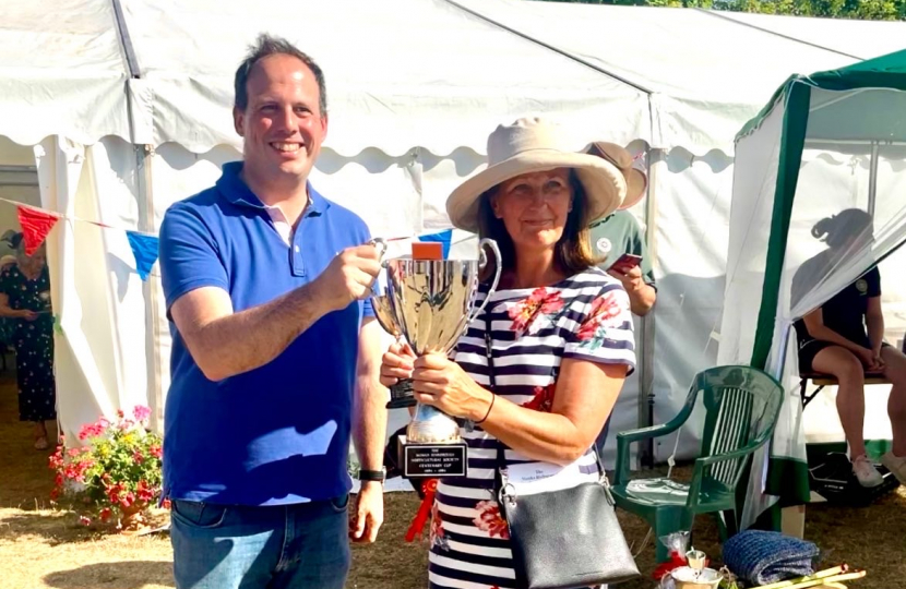 Greg presents trophies at Monks Risborough Horticultural Society Annual Show