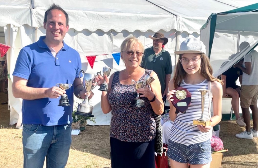 Greg presents trophies at Monks Risborough Horticultural Society Annual Show