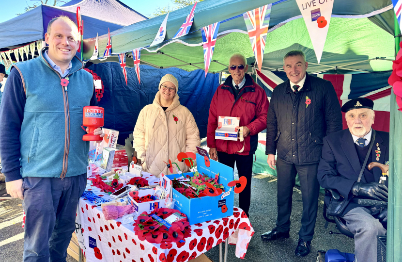 Greg joins Royal British Legion in Winslow for Poppy Appeal