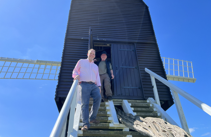 Greg visits Brill Windmill restoration work