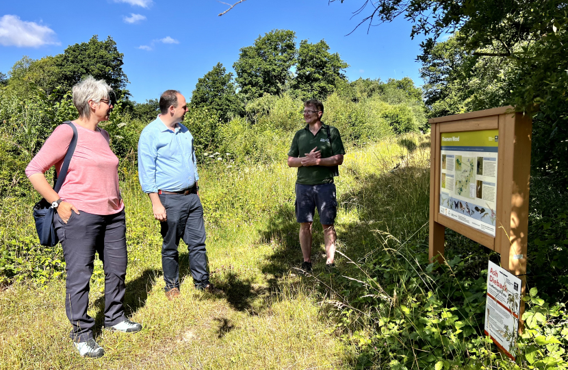 Greg meets with BBOWT at Finemere Wood