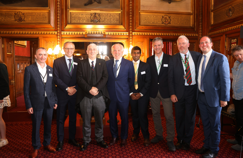 Greg with Mr Speaker, James Sunderland MP, Paddy Lowe, James Allison, Stefano Domenicali, David Richards and Karun Chandhok.