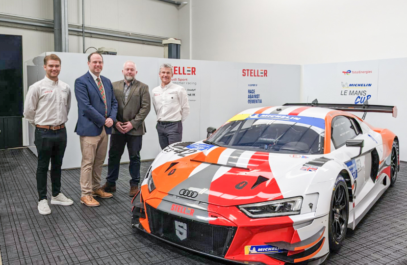 Greg visits Steller Motorsport in Tingewick for launch of GT3 car