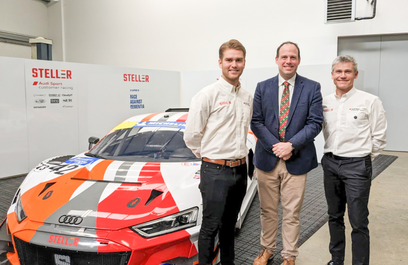 Greg visits Steller Motorsport in Tingewick for launch of GT3 car
