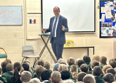 Greg visits Whitchurch Combined School
