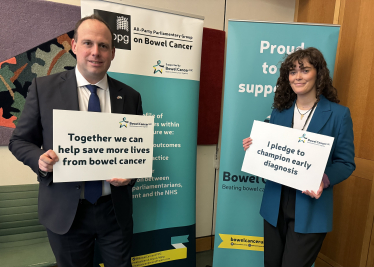 Greg meets with Bowel Cancer UK