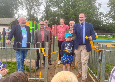 Greg formally opens new Maids Moreton playground 