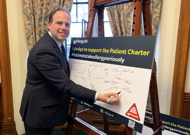Greg backs Allergy UK's Patients Charter